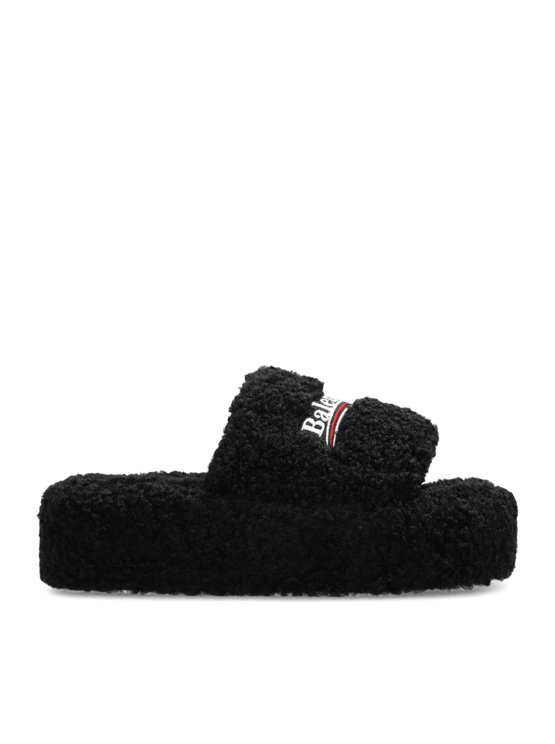SLIPPERS PLATFORM IN SHEARLING - Balenciaga - Woman