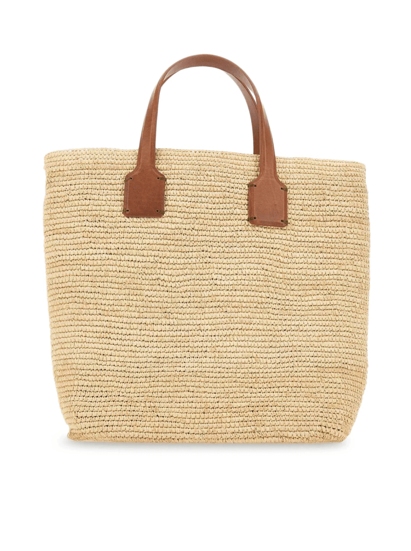 SACHA RAFFIA HANDBAG WITH LEATHER INSERTS - Sovani X Dragon Diffusion - Woman