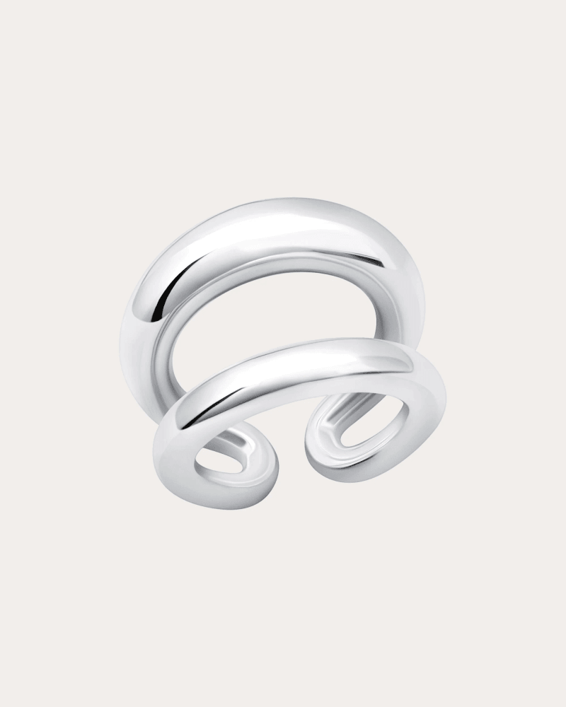 Gabriela Artigas Women's Grande Twin Tusk Ring in Sterling Silver