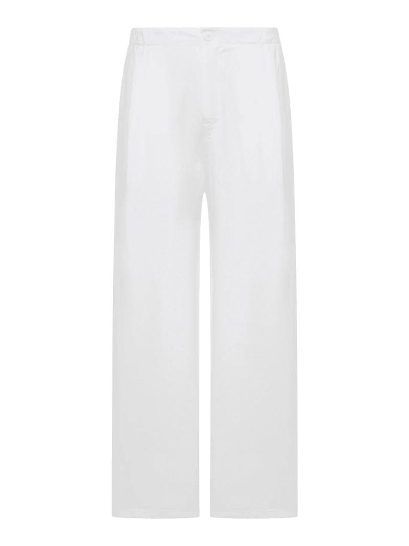 WIDE-LEG LINEN BLEND TROUSERS - Transit - Man