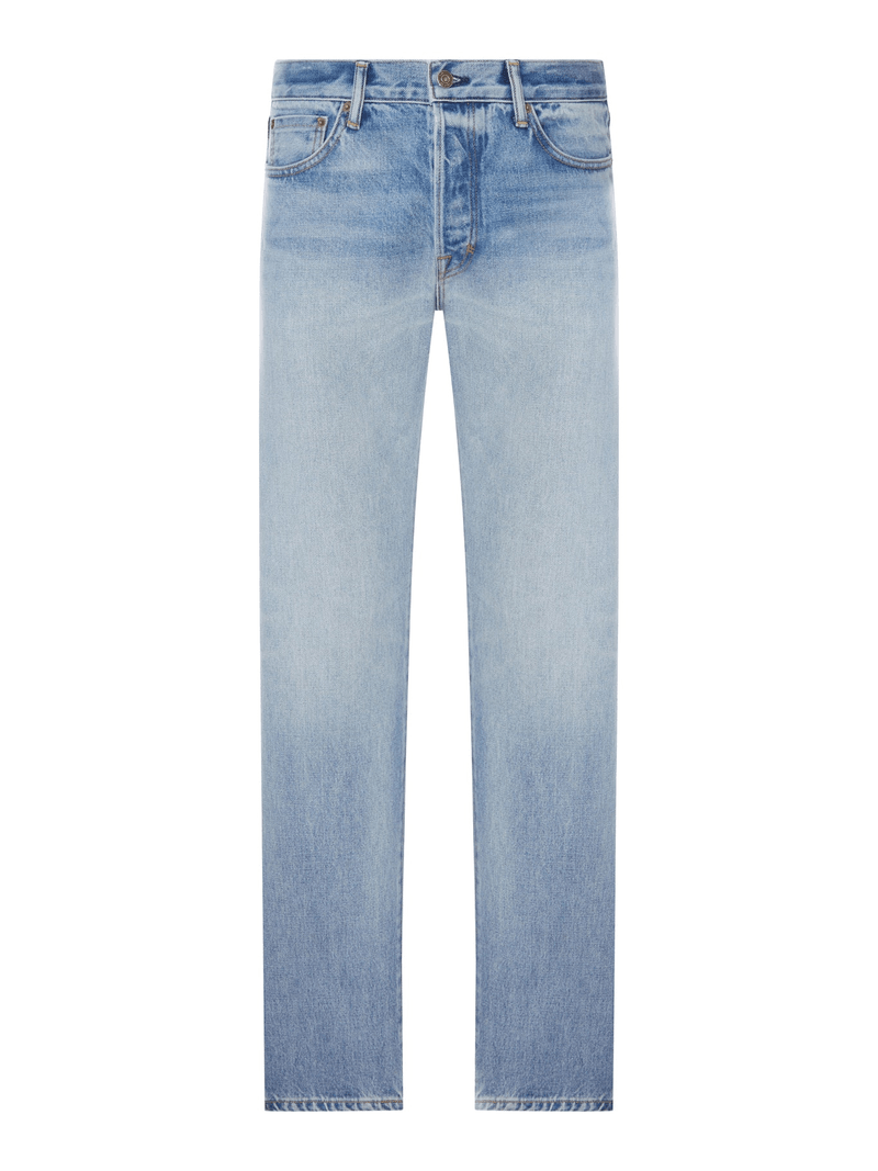 50`S BLUE STRAIGHT-FIT DENIM JEANS - Tom Ford - Man