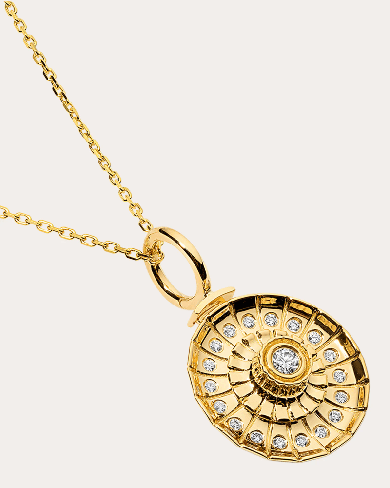 Elior Women's Diamond & 18k Gold Metropolis Spinner Pendant Necklace