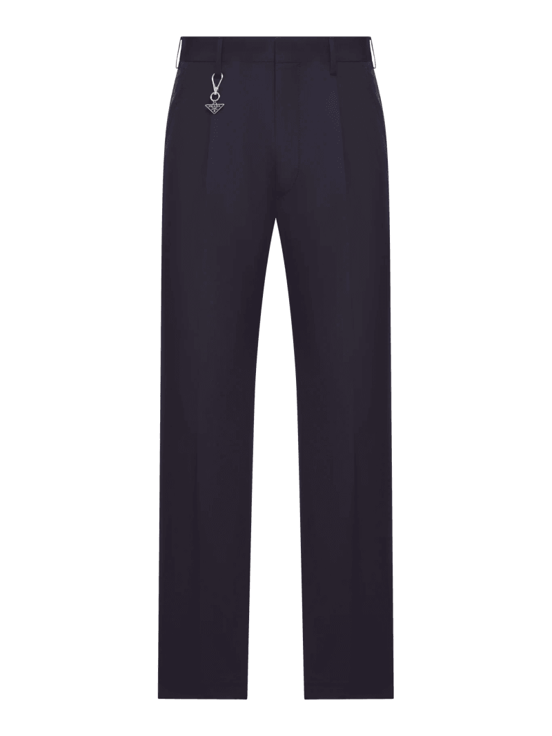 TAILORED COTTON POPLIN TROUSERS - Prada - Man