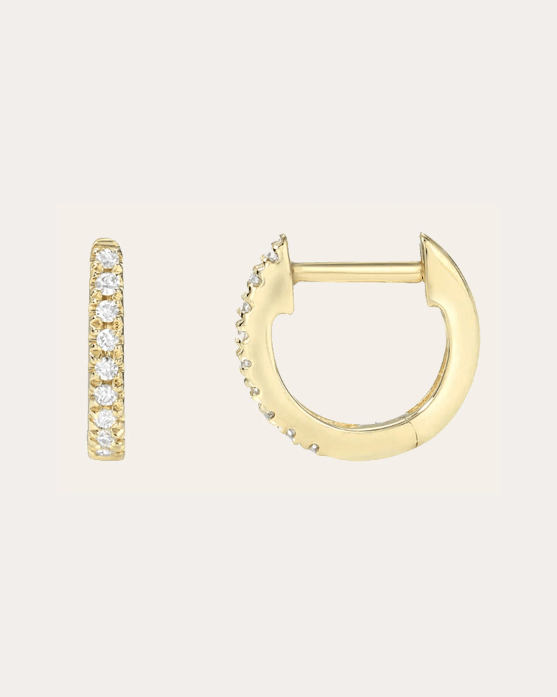 Zoe Lev Women's Diamond & 14k Gold Mini Hoop Earrings