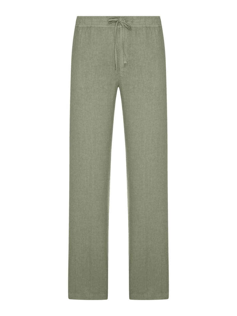 LINEN TROUSERS WITH DRAWSTRING WAIST - 120% Lino - Man