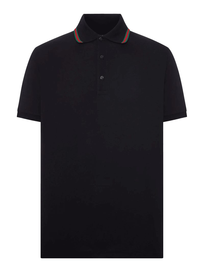 COTTON PIQUÉ JERSEY POLO - Gucci - Man