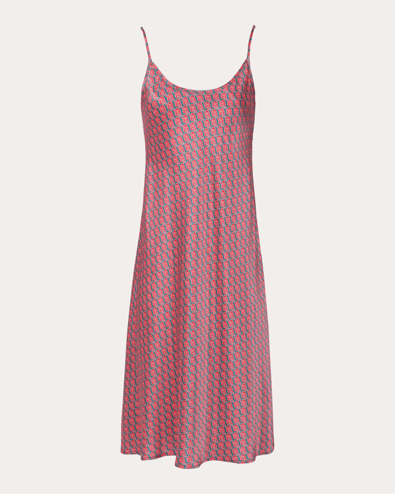 Karma On The Rocks Women's Edo Kumo Silk Slip Dress in Red