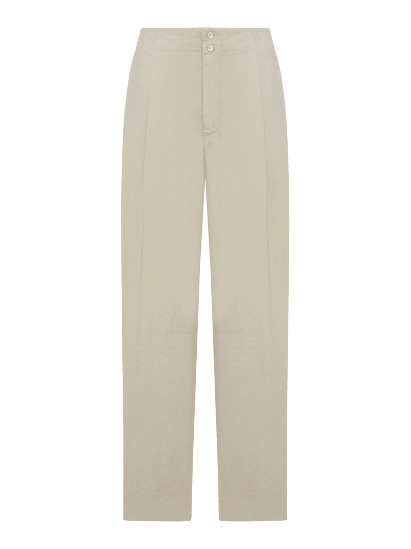 HIGH-WAISTED COTTON TROUSERS - Transit - Woman