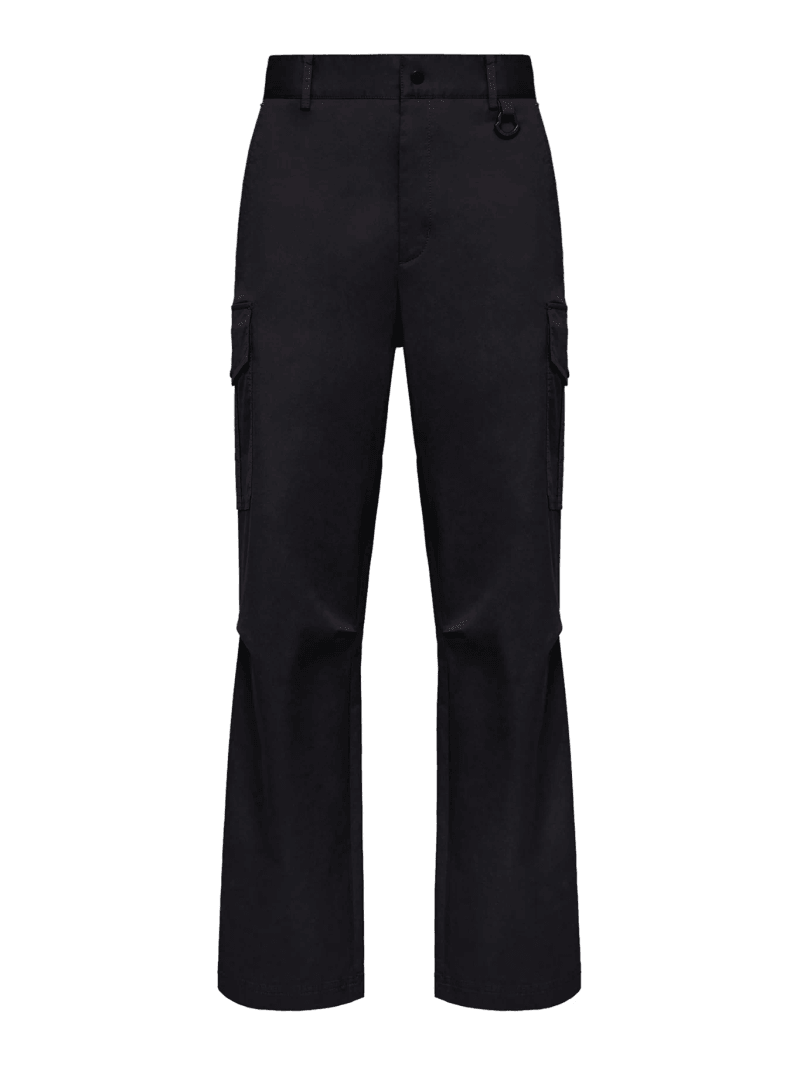 COTTON BLEND GABARDINE CARGO PANTS - Moncler - Man