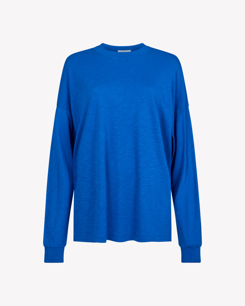 Cotton Long Sleeve T-Shirt - Lapis Blue