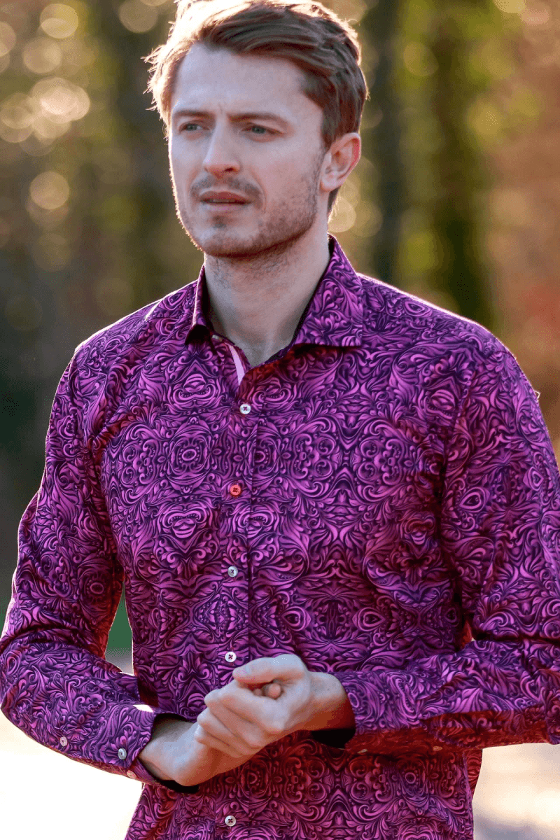 WAVY ORNAMENTS PRINT SHIRT