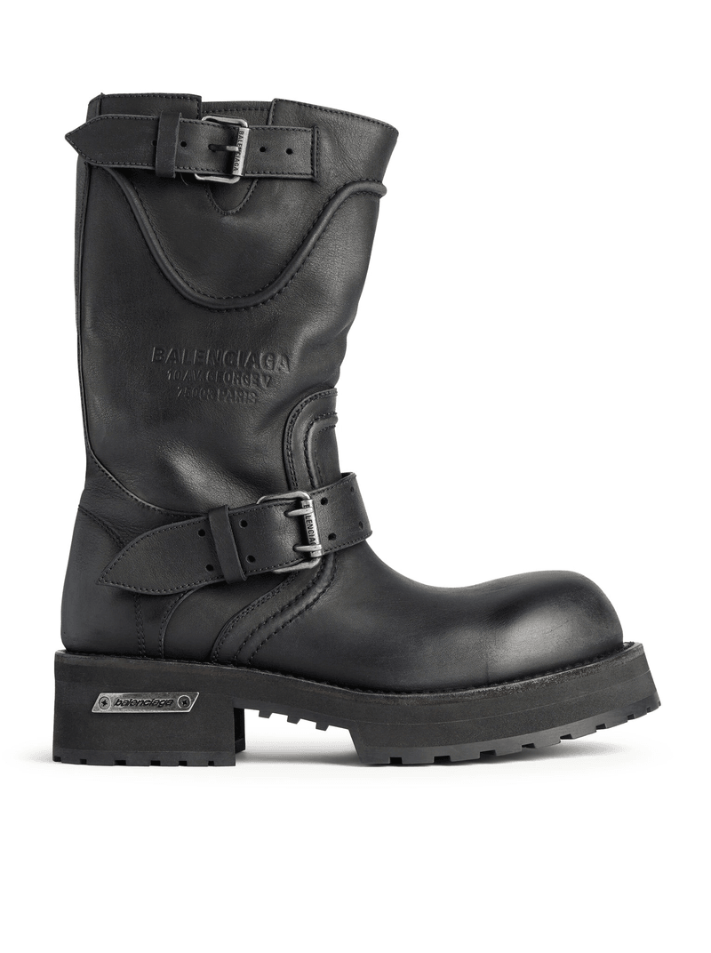 VENOM WORN-OUT LEATHER BOOTS - Balenciaga - Man