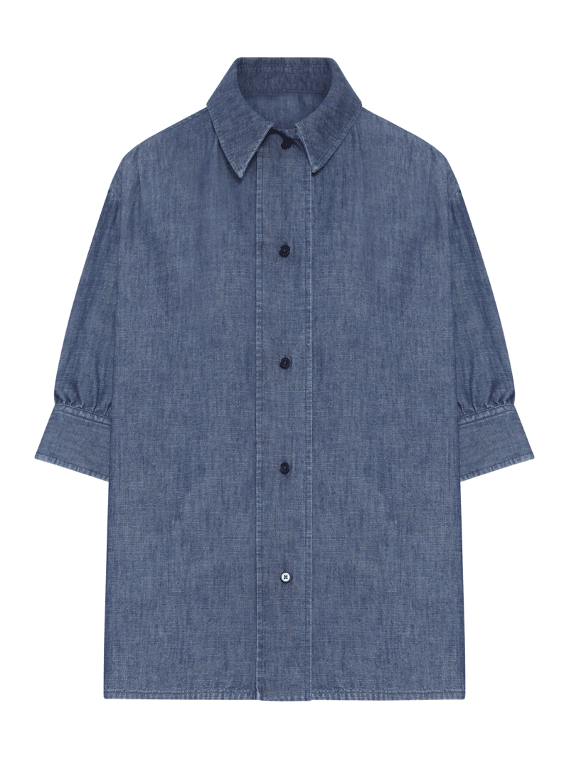 SHORT-SLEEVED DENIM SHIRT - Jil Sander - Woman