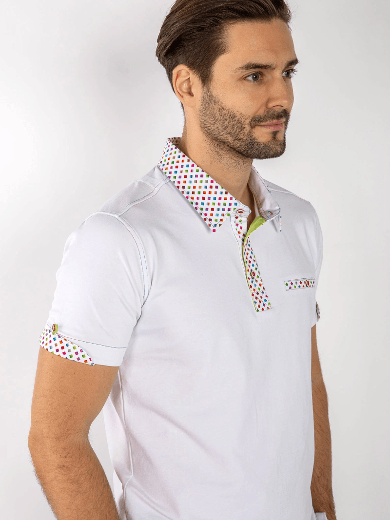 SIGNATURE POLO SHIRT WITH PIXEL INSERT
