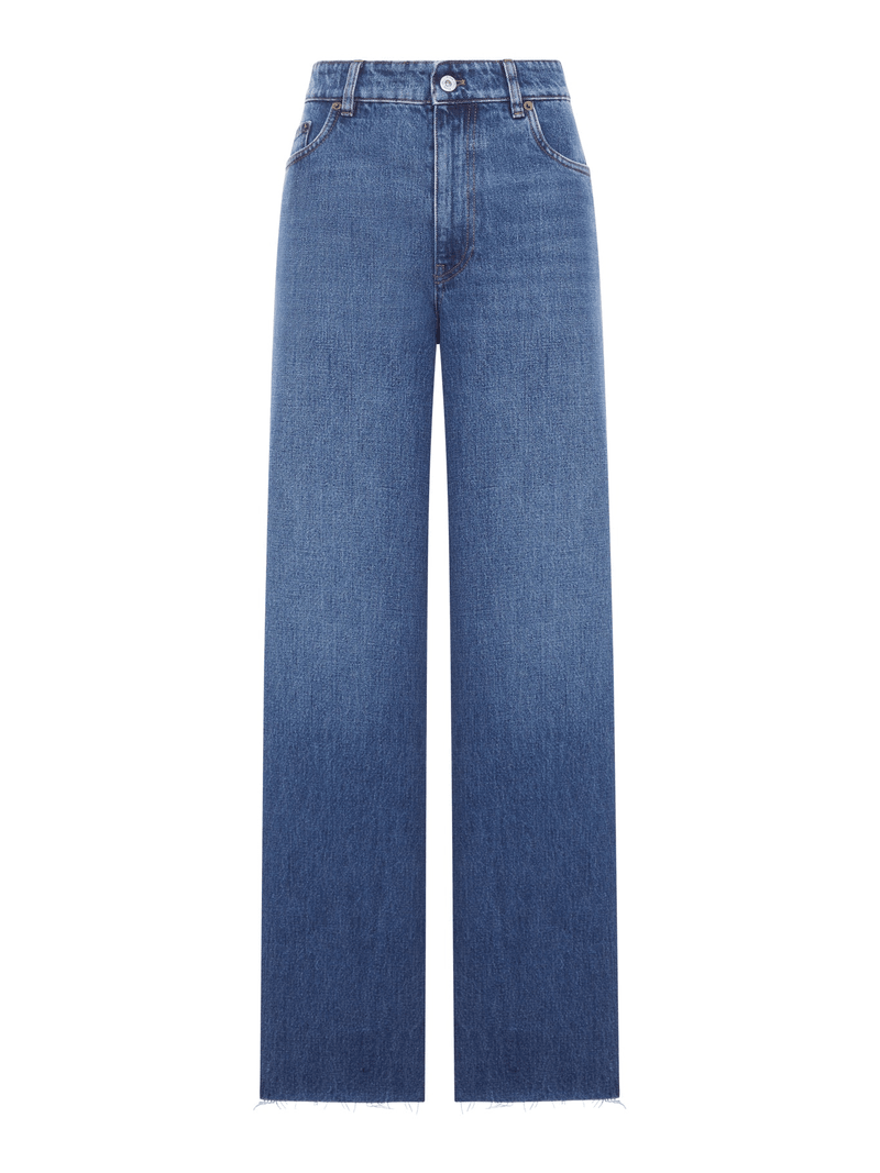 FIVE-POCKET DENIM TROUSERS - Miu Miu - Woman