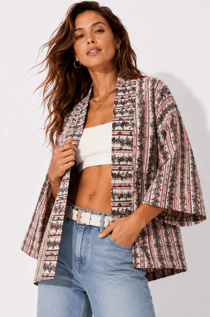 BOTANICAL STRIPE WOMEN'S JACKET