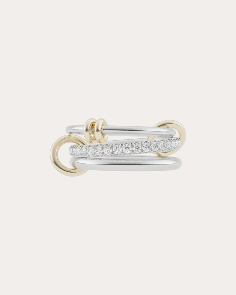 Spinelli Kilcollin Women's Diamond & 18k Gold Two-Tone Pavé Raneth Ring in Sterling Silver