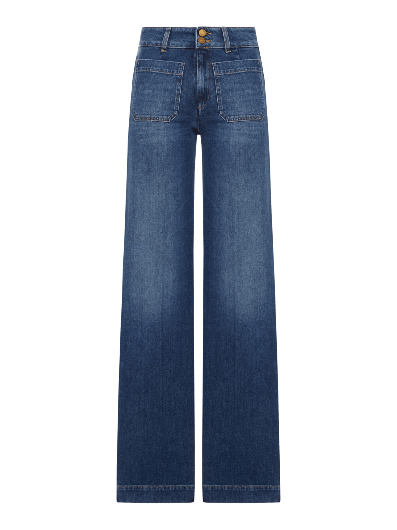 JANE COTTON DENIM JEANS - Seafarer - Woman