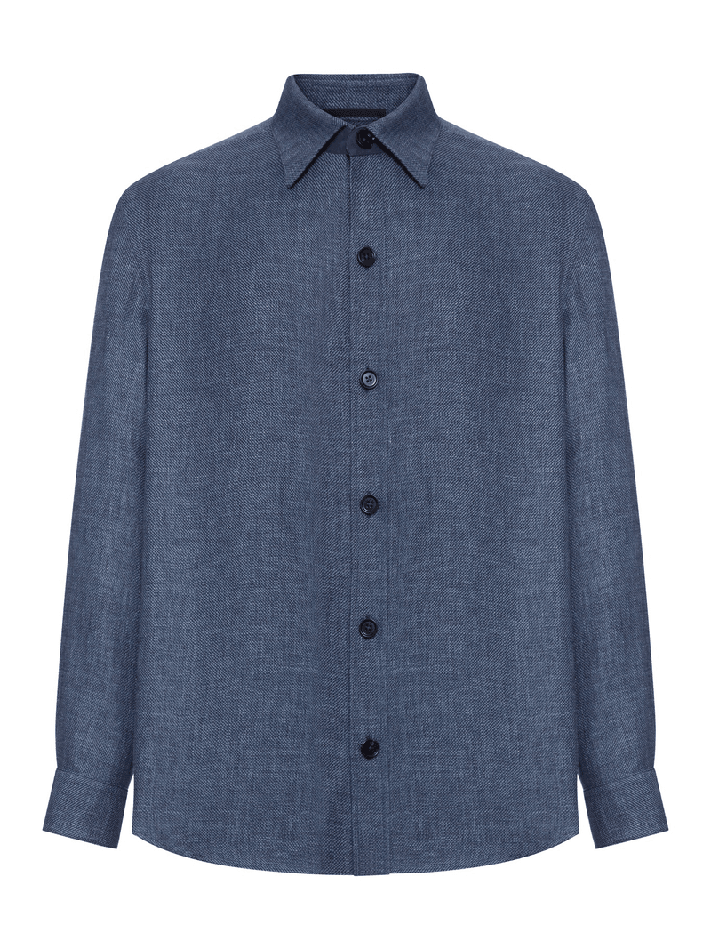 OVERSHIRT IN CASHMERE LINEN AND SILK - Zegna - Man