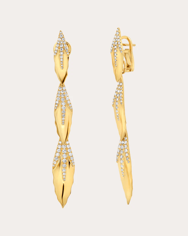 Graziela Gems Women's Diamond & 18k Gold Árvore Convertible Earrings in Yellow Gold