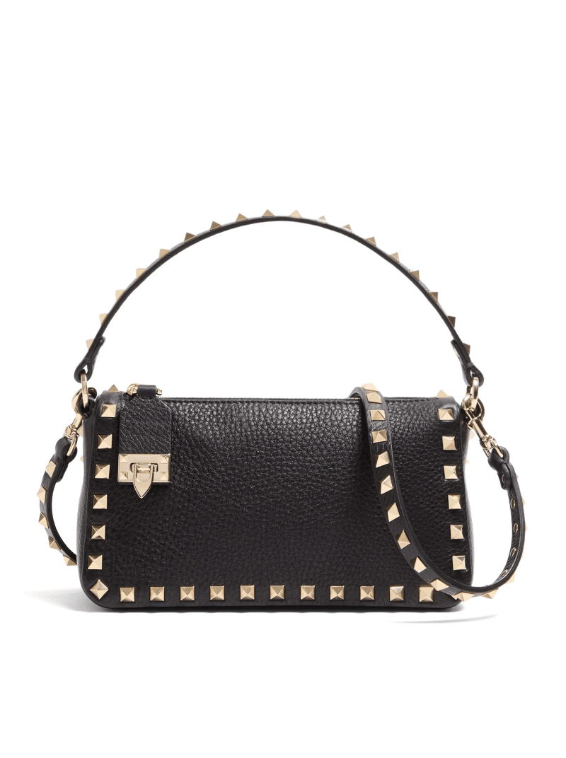 ROCKSTUD SMALL GARNET CALFSKIN CROSSBODY BAG - Valentino Garavani - Woman